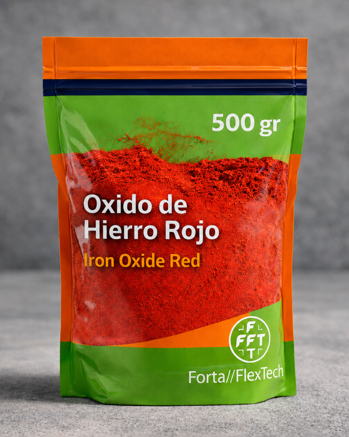 Pigmento de Óxido de Hierro Rojo 8080M – Tierra Roja, Rojo Vivo para Hormigón, Cemento y Mortero | Colorante y Tinte | 500g, 1kg, 25kg