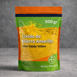 Pigmento de óxido de hierro amarillo 500grs. para mortero y recubrimientos