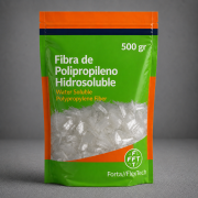 Fibra de polipropileno 12 mm hidrosoluble 500gr para mortero y hormigón