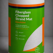 Manta de fibra de vidrio emulsionada 1,04x160 mts/rollo